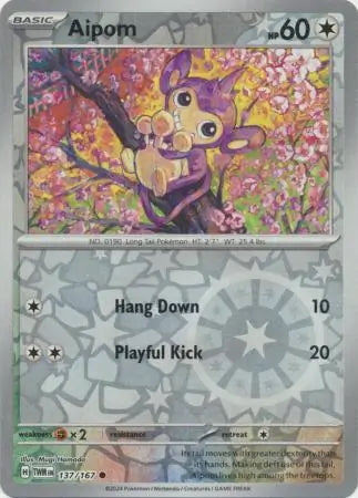Twilight Masquerade Aipom #137/167 reverse holo